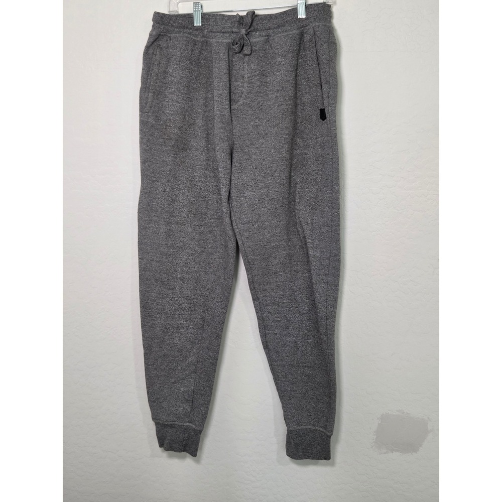 Swiss Cross Men Gray Heather Joggers Drawstring Sweatpants Large L Casual Lounge